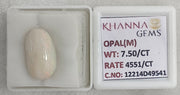 7.5/CT Natural Opal with Govt. Lab Certificate-12214D49541
